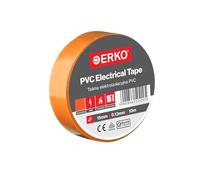 ERKO Ruban Isolant Électrique PVC 15mm x 10m, Orange, Chatterton