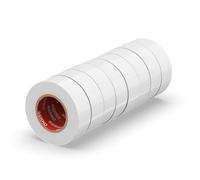 ERKO Ruban Isolant Électrique PVC 19mm x 20m, 8pcs, Blanc, Chatterton