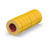 ERKO Ruban Isolant Électrique PVC 19mm x 20m, 8pcs, Jaune, Chatterton