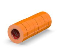 ERKO Ruban Isolant Électrique PVC 19mm x 20m, 8pcs, Orange, Chatterton | Imperméable, autocollant et flexible, idéal pour les électriciens, la réparation de câbles et le bricolage