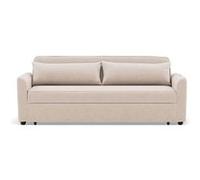 Ernest - Canapé droit 3 places convertible en velours côtelé - Beige Beige
