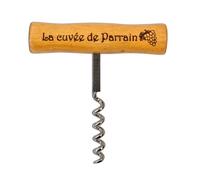 ERNESTINE - Cadeau Parrain Tire-bouchon en bois - idée annonce parrain original et unique - demande parrains personnalisé - cadeaux baptême anniversaire Noël - ouvre-bouteille gravé