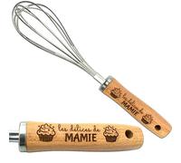 ERNESTINE - Fouet cuisine mamie personnalisé - cadeau mamie personnalisé - cadeau fête des grands mères - fouet cuisine acier et bois - idée cadeau mamie - cadeau mamie unique cuisine - anniversaire