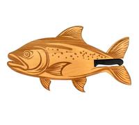ERNESTINE - Planche à découper Poisson en bois de hêtre - Planche apéro en forme de poisson pêche - Idée cadeau Homme pêcheur - cadeau anniversaire pêcheur - Planches à découper en forme d'animal