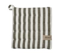 ERNST Manique Ernst rayures larges 23x25 cm Sauge-blanc
