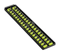 Ernst Manufacturing Socket Boss Premium 8462HV Organiseur de douilles à 2 rails à entraînement 3/8" 19"