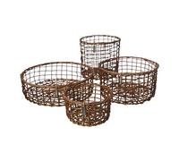 ERNST Panier Ernst bambou Lot de 4 Marron foncé