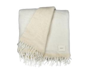 ERNST Plaid Ernst avec franges 130x170 cm Blanc naturel
