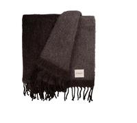 ERNST Plaid Ernst avec franges 130x170 cm Marron foncé-marron