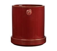 ERNST Pot avec soucoupe Ernst Rouge. Ø10x11 cm