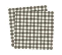 ERNST Serviette à carreaux Ernst 33x33 cm lot de 20 Taupe-clair gris