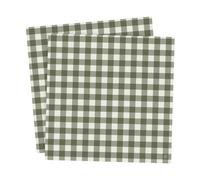 ERNST Serviette à carreaux Ernst 33x33 cm lot de 20 Vert-gris clair