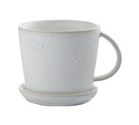 ERNST Tasse Ernst avec soucoupe 8.5 cm Blanc-à pois