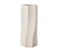 ERNST Vase en grès Ø13x31 cm Blanc naturel