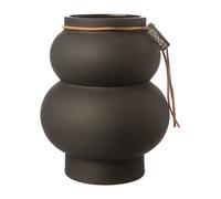 ERNST Vase en grès courbé Ernst 21.5 cm Gris foncé