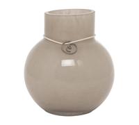 ERNST Vase en verre Ernst rond et beige H10 cm Ø9 cm