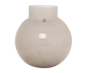 ERNST Vase en verre Ernst rond et beige H25 cm Ø24 cm