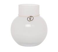 ERNST Vase en verre Ernst rond et blanc H10 cm Ø9 cm