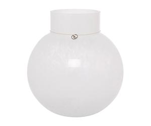 ERNST Vase en verre Ernst rond et blanc H25 cm Ø24 cm