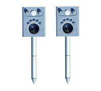 ERNZI 2 Pcs,Répulsif pour Animaux Répulsif Solaire Solaire Effaroucheur Ultrasonique Répulsif pour Chat Application Imperméable À l'eau en Plein Air dans La Cour, La Pelouse, Le Jardin