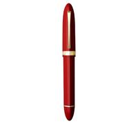 erofa Majohn V60 Stylo plume à piston à pointe fine triangulaire en résine Rouge/doré avec coffret cadeau