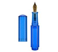 erofa Majohn Wancai Mini Eyedropper Stylo-plume Plume Fine Résine Bleu Fluo Transparent Taille de Poche Stylo Court Voyage