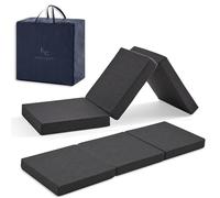 ErossConfort Matelas Pliable Noyau Mousse HD, Housse Lavable. Matelas Pliable pour Voyage, Camping, Caravane. Qualité Extra Respirante. Hauteur 10 cm