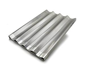 Erre4m Plaque de cuisson perforée professionnelle, avec structure de renfort en aluminium, pour baguettes, 60 x 40 cm