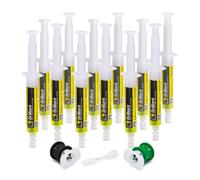 ERRECOM Brilliant - 12 x 7,5 ML, Traceur Fluorescent UV pour localiser Fuites de Gaz Réfrigérant dans Les Systèmes de Climatisation Voiture, Contient adaptateurs R134a et R1234yf