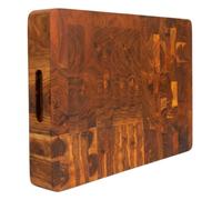 Erreke Planche en Bois d'Acacia Naturel End Grain, 50x38x6,5 cm, Résistant | Type Billot de Boucher. Massif et Résistant qui Préserve le Tranchant de vos Couteaux. Planche Bois Cuisine