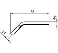 Ersa 0032JD Panne de fer à souder forme de burin, coudée Taille de la panne 3.10 mm Contenu 1 pc(s)