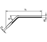Ersa 0052JD Panne de fer à souder forme de burin, coudée Taille de la panne 3.10 mm Contenu 1 pc(s)