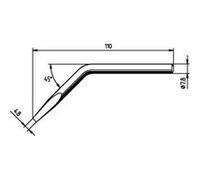 Ersa 0082JD Panne de fer à souder forme de burin, coudée Taille de la panne 4.80 mm Contenu G