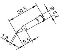 Ersa 0102PDLF06L Panne de fer à souder forme de crayon Taille de la panne 0.60 mm Contenu 1 pc(s)