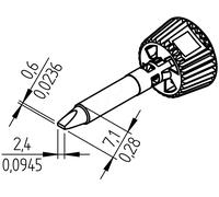 Ersa 0142CDLF24/SB Panne de fer à souder Taille de la panne 2.40 mm Contenu 1 pc(s)
