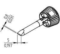 Ersa 0142CDLF50/SB Panne de fer à souder Taille de la panne 5 mm Contenu 1 pc(s)