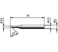 Ersa 0162LD Panne de fer à souder incurvé Taille de la panne 3.60 mm Contenu 1 pc(s)