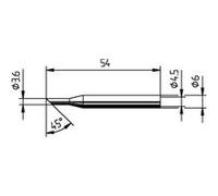 Ersa Panne fer à souder Série 162 0162 LD/SB - biseautée l. 3,6 mm - 1 pièce