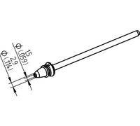 Ersa 0742ED1529H/SB Panne de fer à dessouder conique Longueur de la panne 79.25 mm Contenu G
