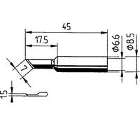 Ersa Panne pour fer à souder 0832AD ERSADUR incurvée 1,50 mm 1 pc
