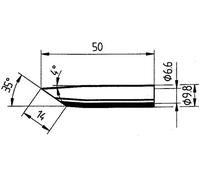 Ersa 0832GDLF Panne de fer à souder incurvé Taille de la panne 14 mm Contenu 1 pc(s)