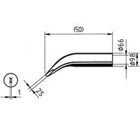 Ersa 0832WD Panne de fer à souder forme de burin, coudée Contenu 1 pc(s)