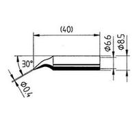 Ersa Panne pour fer à souder 842ID – pointe en forme de crayon Ersadur 0,4 mm