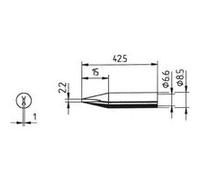 Ersa 842 CD Panne de fer à souder forme de burin Taille de la panne 2.2 mm Contenu 1 pc(s)