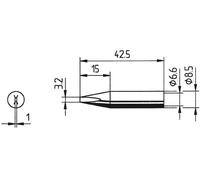 Ersa – Panne de fer à souder 842 ED – burin 3,2 mm (42,5 mm) – 1 pc
