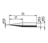 Ersa 842 SD LF Panne de fer à souder forme de crayon, rallongée Taille de la panne 0.8 mm Contenu G