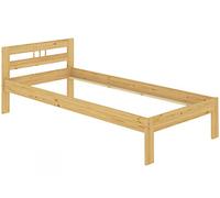 Erst-Holz Cadre de lit Simple en pin Naturel 90x190, Jolie tête de lit, sans sommier ni Matelas 60.64-09-190oR