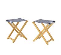 Erst-Holz Chaise de Jardin Bleu Blanc