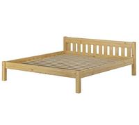 Erst-Holz Lit Adulte pin Massif Naturel Design scandinave 180x200, y Compris sommier à Lattes 60.38-18
