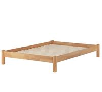 Erst-Holz Lit Adulte Style futon en hêtre Massif Naturel 160x200 Accessoires sélectionnables V-60.84-16, Accessoires:sommier à Lattes INCL.